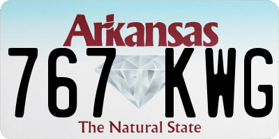 AR license plate 767KWG