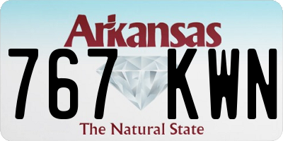 AR license plate 767KWN