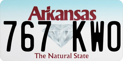AR license plate 767KWO