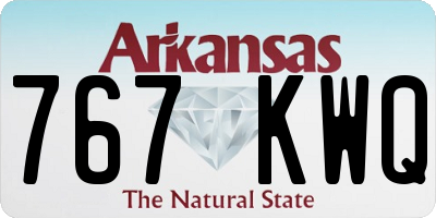 AR license plate 767KWQ