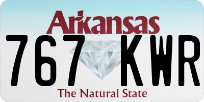 AR license plate 767KWR