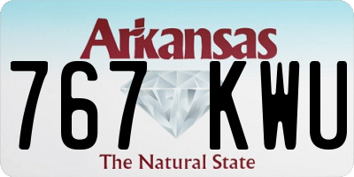 AR license plate 767KWU