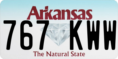AR license plate 767KWW