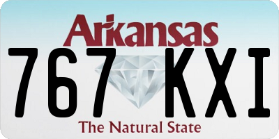 AR license plate 767KXI