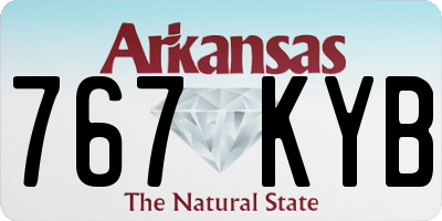 AR license plate 767KYB