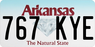 AR license plate 767KYE