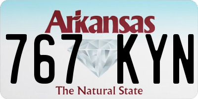 AR license plate 767KYN