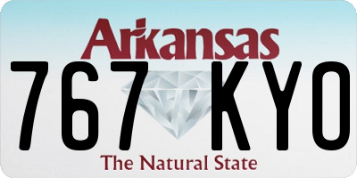 AR license plate 767KYO