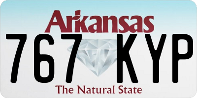 AR license plate 767KYP