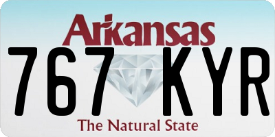 AR license plate 767KYR
