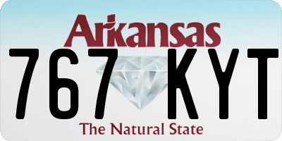AR license plate 767KYT
