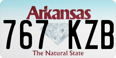 AR license plate 767KZB