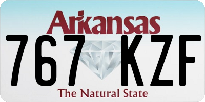 AR license plate 767KZF