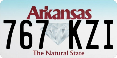 AR license plate 767KZI