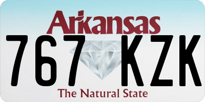 AR license plate 767KZK