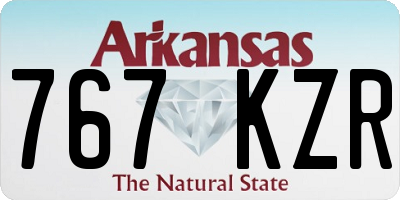 AR license plate 767KZR
