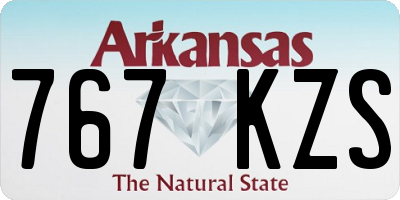 AR license plate 767KZS