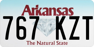 AR license plate 767KZT