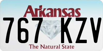 AR license plate 767KZV