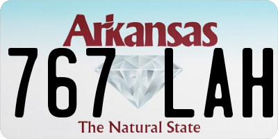 AR license plate 767LAH