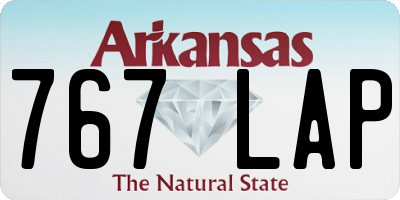 AR license plate 767LAP