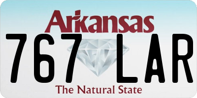AR license plate 767LAR