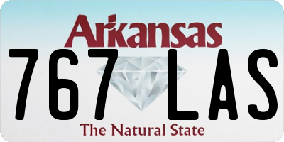 AR license plate 767LAS