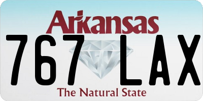 AR license plate 767LAX