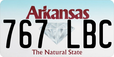 AR license plate 767LBC