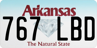 AR license plate 767LBD