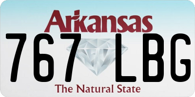 AR license plate 767LBG