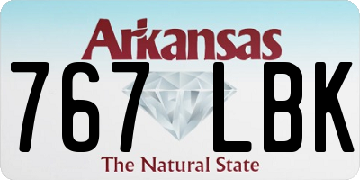 AR license plate 767LBK