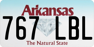 AR license plate 767LBL