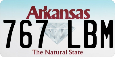 AR license plate 767LBM