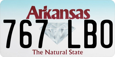 AR license plate 767LBO