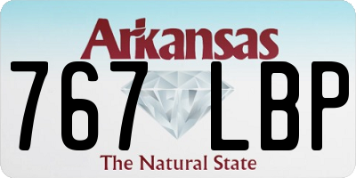 AR license plate 767LBP