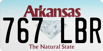 AR license plate 767LBR