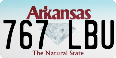 AR license plate 767LBU