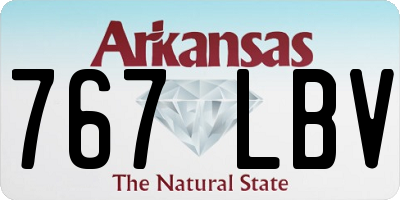 AR license plate 767LBV
