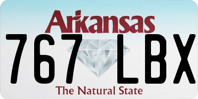 AR license plate 767LBX