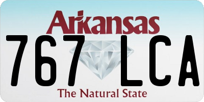 AR license plate 767LCA