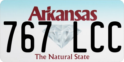 AR license plate 767LCC