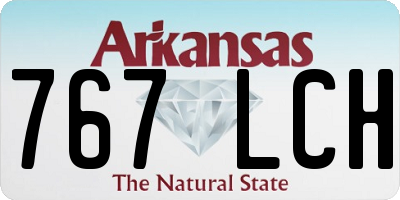 AR license plate 767LCH