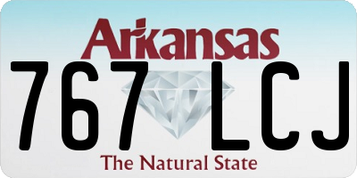 AR license plate 767LCJ
