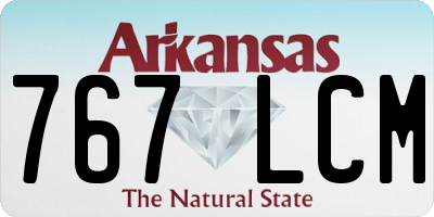 AR license plate 767LCM