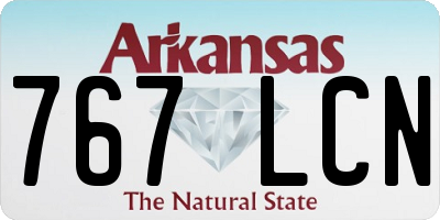 AR license plate 767LCN