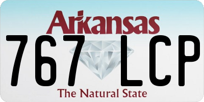 AR license plate 767LCP