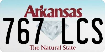 AR license plate 767LCS