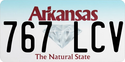 AR license plate 767LCV