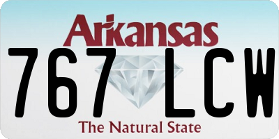 AR license plate 767LCW